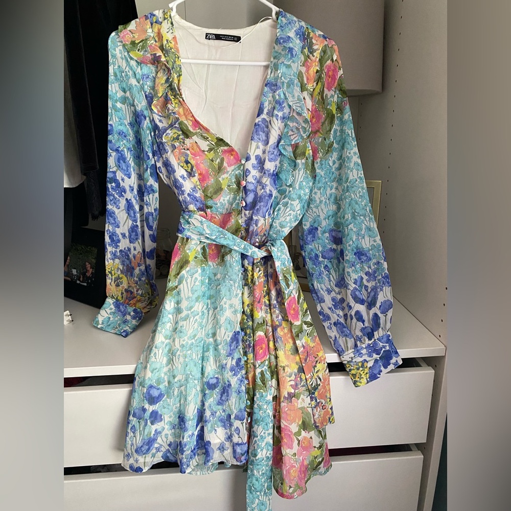 Zara Floral mini dress